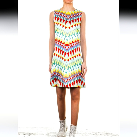 M by Missoni Dresses & Skirts - M by Missoni Geometric Print Abstract Sleeveless Shift Dress, Size 8